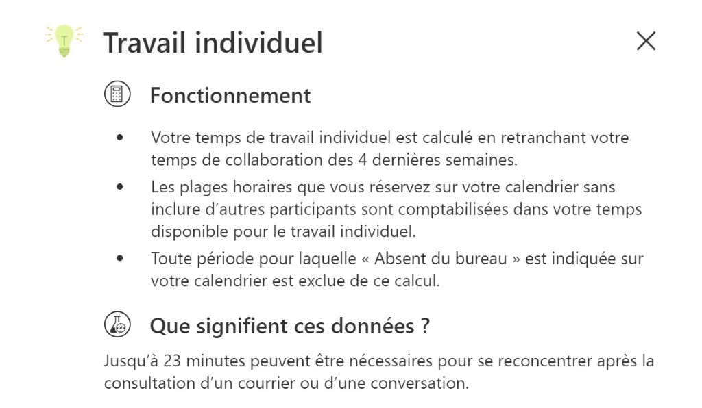 travail individuel fonctionnement