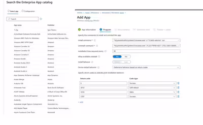 Enterprise App catalog dans Intune Suite