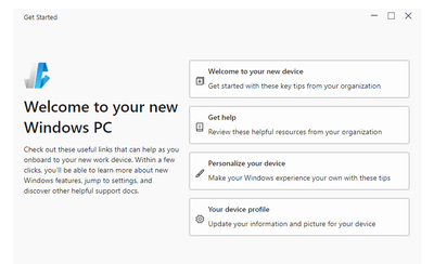 Microsoft Message Organisationnel Onboarding