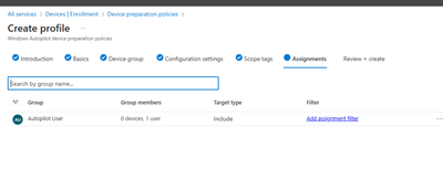 Microsoft Windows Autopilot Create Profile Step 6