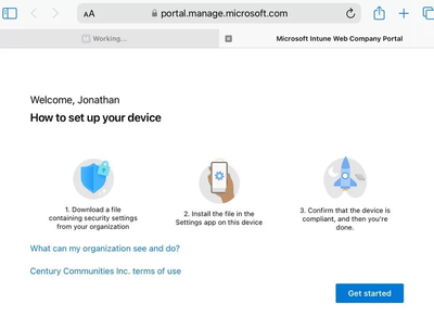 Web Based Enrollment Intune