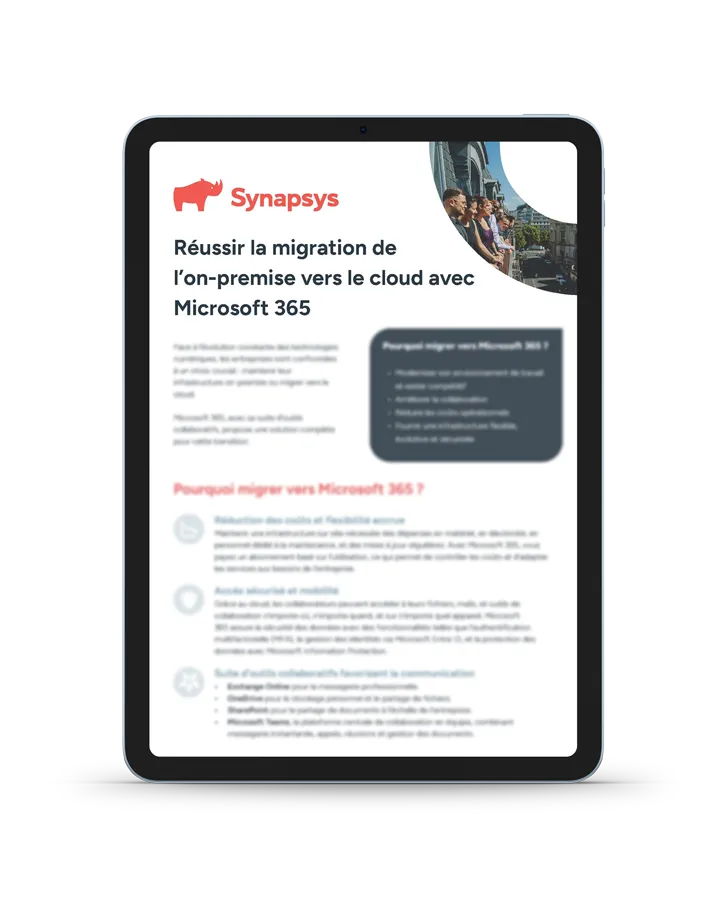 Migration on-premise vers cloud Microsoft 365