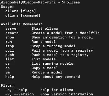 Démarrer Service Ollama Sur Mac