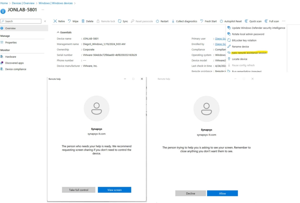 Remote Help Full dans Intune Suite